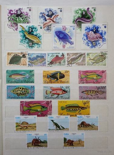 Марки. Флора. Фауна. Сборный лот.