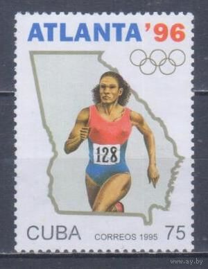[638] Куба 1995. Спорт.Летние Олимпийские игры.Легкая атлетика.Бег. БЕЗ КЛЕЯ.