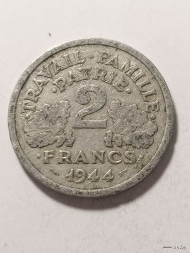 Франция 2 франка 1944