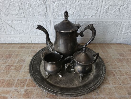 Кофейный набор эгоист. Серебрение. Европа. С 1 рубля!