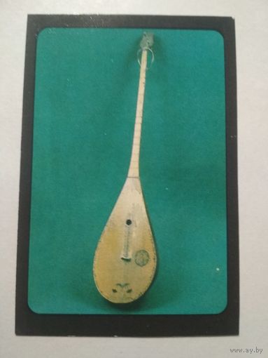 Карманный календарик. Казахские народные музыкальные инструменты .1987 год