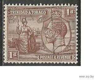 Тринидад и Тобаго. Король Георг V. Британия со щитом. 1921г. Mi#95.