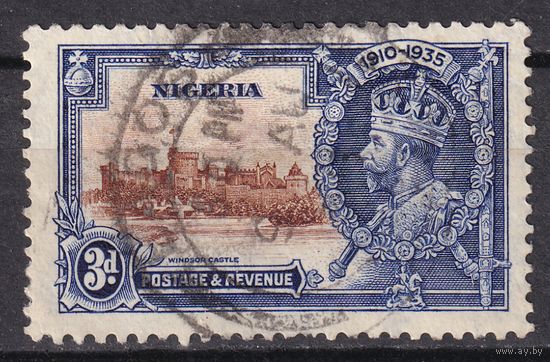 42.BrKS. Великобритания. Колонии. Нигерия. Серебряный юбилей. Георг V. 1935 г. 3d. Mi.#29.