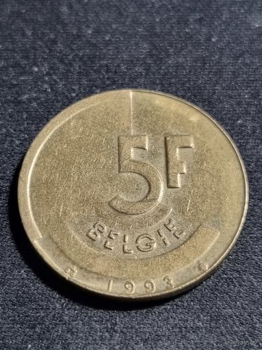 Бельгия 5 франков 1993