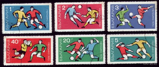 6 марок 1970 год Болгария Футбол 1982-1987
