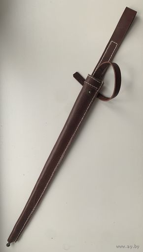 Ножны для штыка к винтовке Мосина до 1930 года.(кожа темно коричневая)