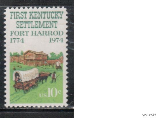 США-1974, (Мих.1149), ** , 1-е поселение в Кентуки(одиночка)
