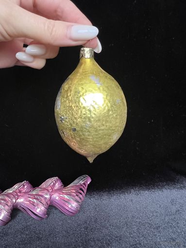 Елочная игрушка Лимон СССР