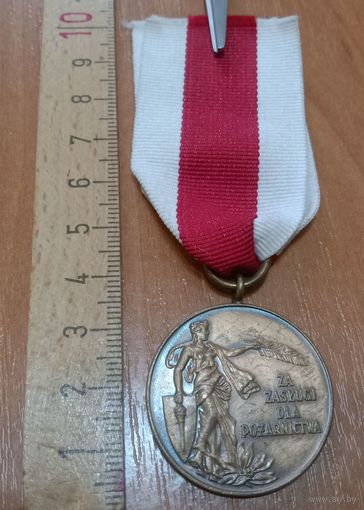 Медаль Республики Польша. "За заслуги для пожарника"