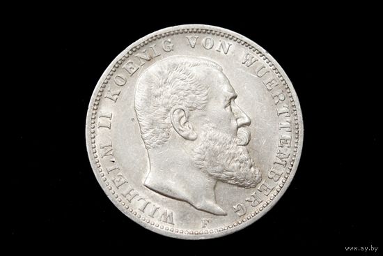 3 марки 1910 г. Вюртемберг (Германия), Вильгельм II. Штемпельный блеск!