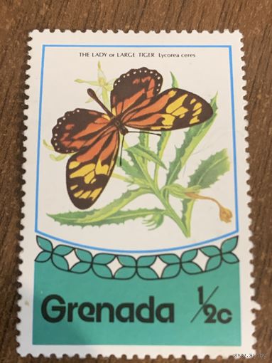 Гренада 1975. Бабочки. Lycorea Cerres. Марка из серии