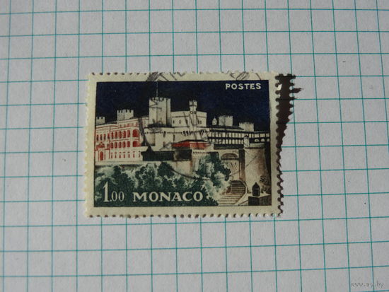 Монако. Дворец Монако ночью 1960