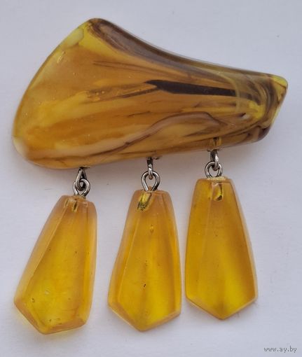 Брошь СССР с подвесками, 60-70-е годы