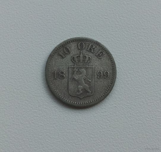 НОРВЕГИЯ  10 эре 1899 г.