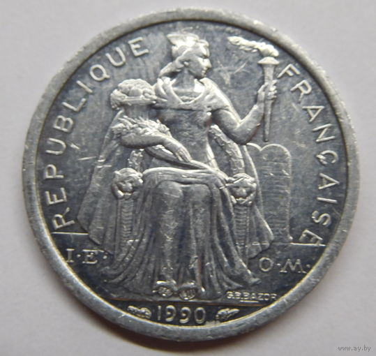 Французская Полинезия 1 франк 1990 г