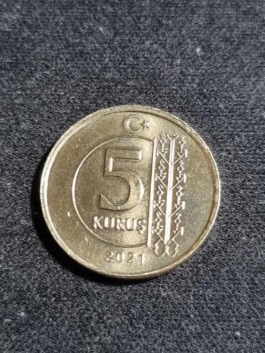 Турция 5 курушей 2021
