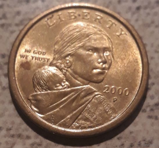 1 доллар 2000 Р США  Сакагавея Парящий орёл