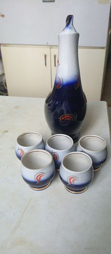 Куропатка Штоф Графин и рюмки. Редкость. Городница