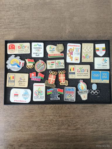 Спортивные значки: олимпиады, спортакиады и т.д.