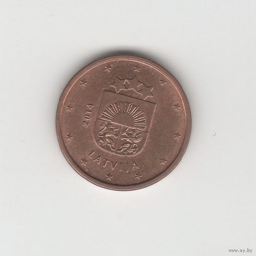 1 евроцент Латвия 2014 Лот 8094