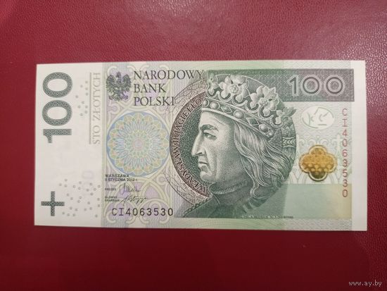 Польша. 100 злотых 2012 года, серия CI. Торг
