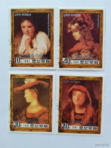 Марки  Живопись     Корея 1981   4  шт. -  4,00 руб.