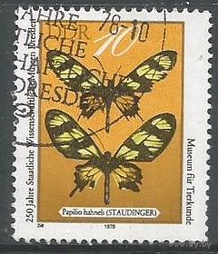 ГДР. Бабочка. 1978г. Mi#2370.