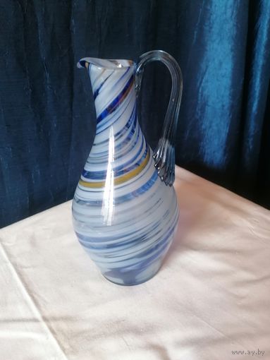 Кувшин цветное стекло СССР