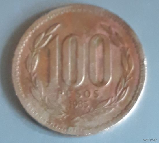 100 песо 1985 Чили