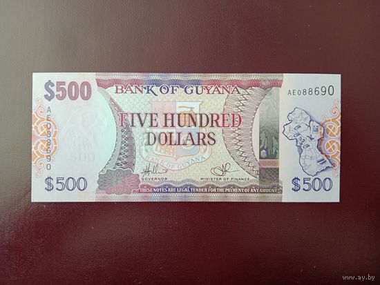 Гайана 500 долларов 2011 UNC