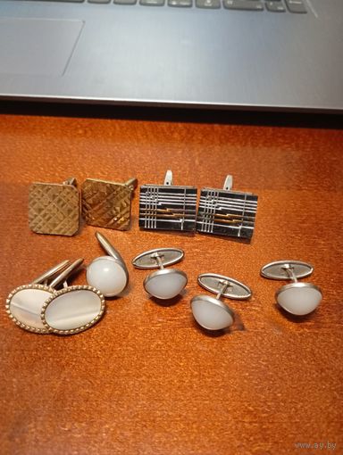 Запонки из СССР сборный 5пар