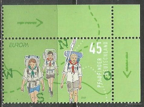 Германия. 100 лет скаутам. Марка по программе "Европа". 2007г. Mi#2600.