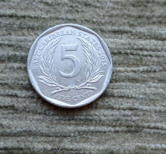 Werty71 Карибские острова 5 центов 2015 Елизавета 2 Карибы