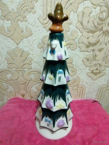 Новогодняя Ёлка-бутылка.Фарфор.