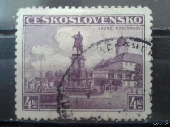 Чехословакия 1936  Памятник королю Падебраду