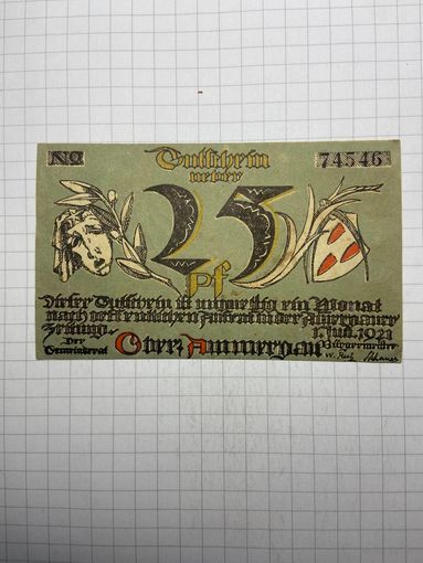 Нотгельд 25 пфеннигов Германия -3012