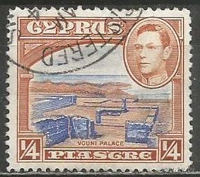 Кипр. Король ГеоргVI. Руины дворца Вуни. 1938г. Mi#136.