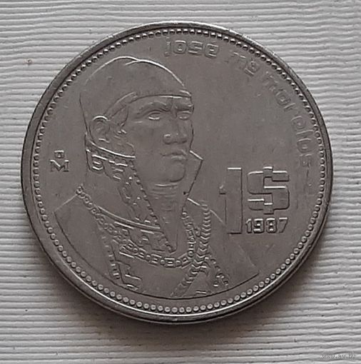 1 песо 1987 г. Мексика