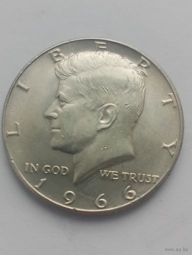 США 50 центов 1966. г. Серебро.