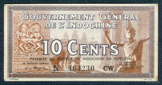 Французкий Индокитай 10 Центов 1939 год.