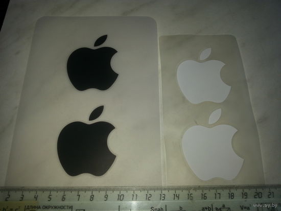Наклейки Apple Белые черные