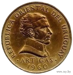 Восточная Республика Уругвай. 5 сентесимо 1960. Хосе Хервасио Артигас