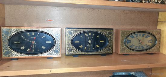 Настольные кварцавые часы "Янтарь"