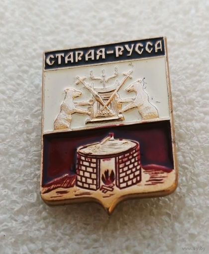 Старая Русса. Герб города. Геральдика. Города России #3798-CP60