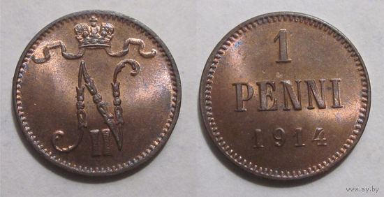 1 пенни 1914 UNC