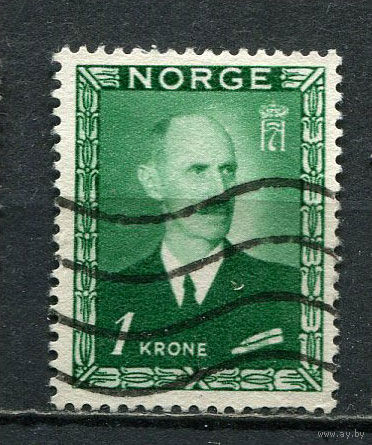 Норвегия - 1946 - Король Хокон VII 1Kr - [Mi.315] - 1 марка. Гашеная.  (Лот 60Gh)-T2P53