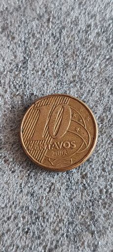Бразилия 10 сентавос 2003