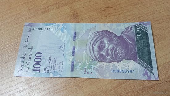 1 000 боливаров 23,03,2017 Венесуэлы *56055981 с рубля