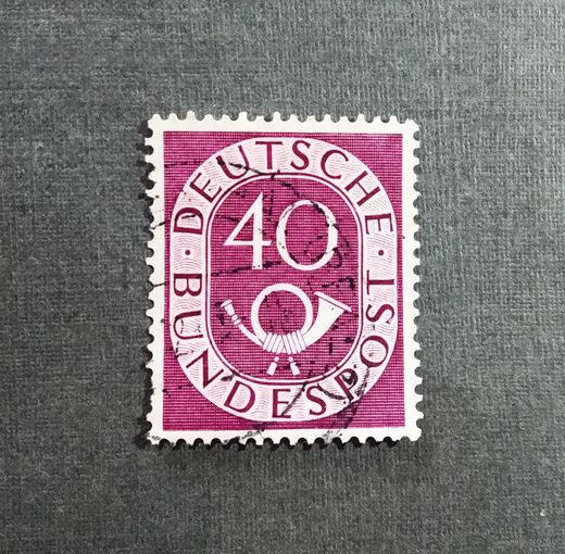 Марка Германия 1951 год Стандартный выпуск