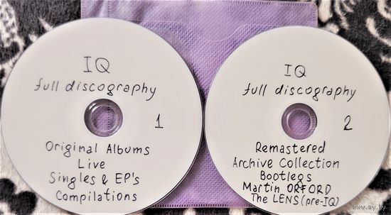DVD MP3 полная студийная дискография IQ, The LENS, Martin ORFORD  - 2 DVD (Progressive rock, neo progressive)